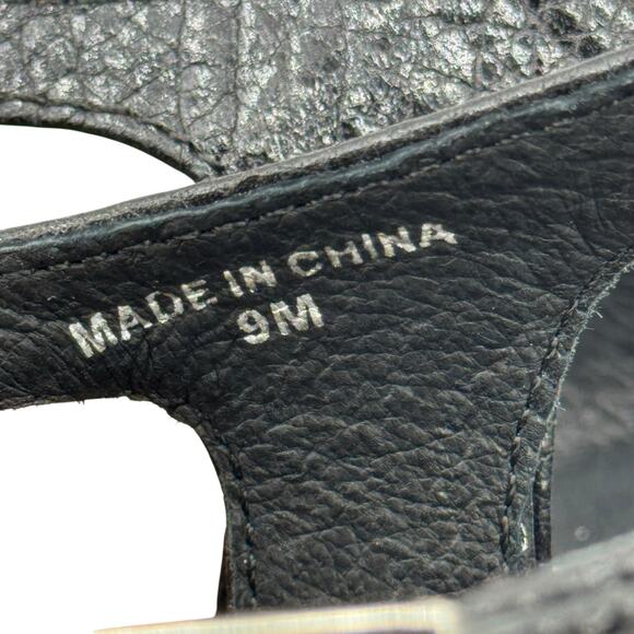 Jeffrey Campbell Funky Sandal Spiral SZ 9 Women’s Black 70s Leather Ridged Heel - Picture 10 of 12